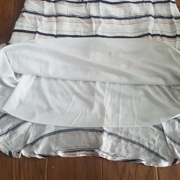 Guess Los Angeles Striped Tie Style Front Dress White/Navy/Pink Size XL - Picture 5 of 14